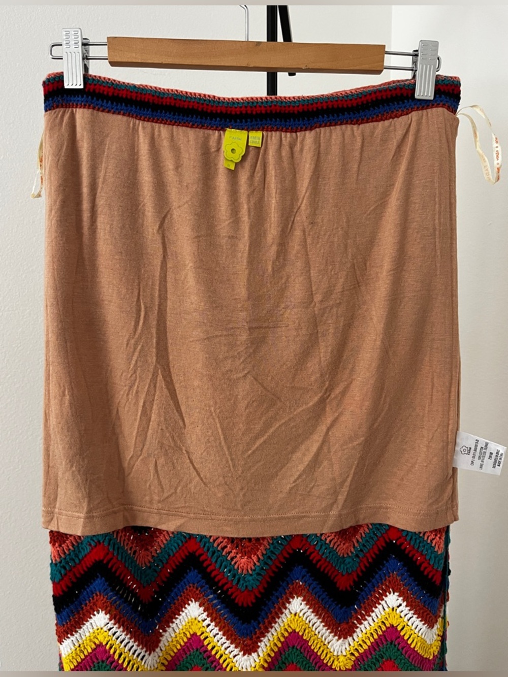FARM Rio Multicolor Crochet Zigzag Midi Skirt - Picture 13 of 16